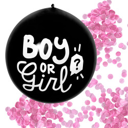 Latexový konfetový balónek 'Boy or Girl' růžová náplň